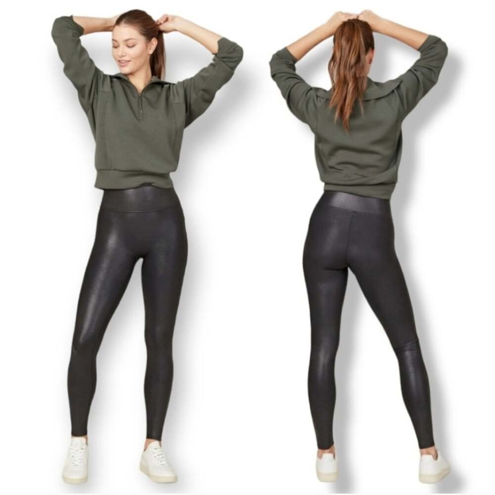 SPANX women's faux leather leggings size 2X petite